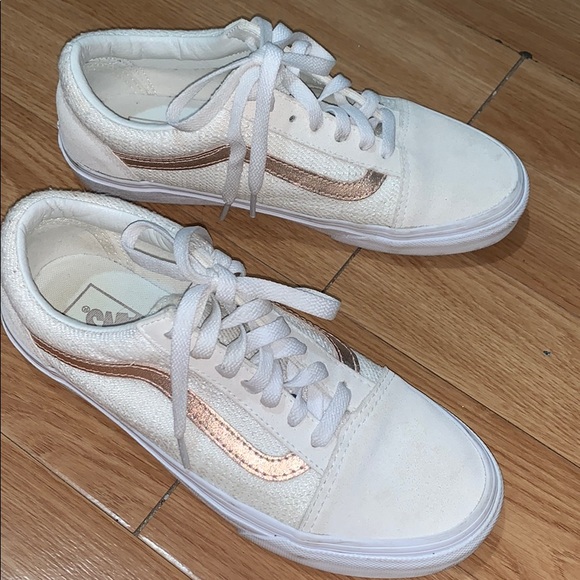 EUC off white and pink Vans old skool - Picture 3 of 5